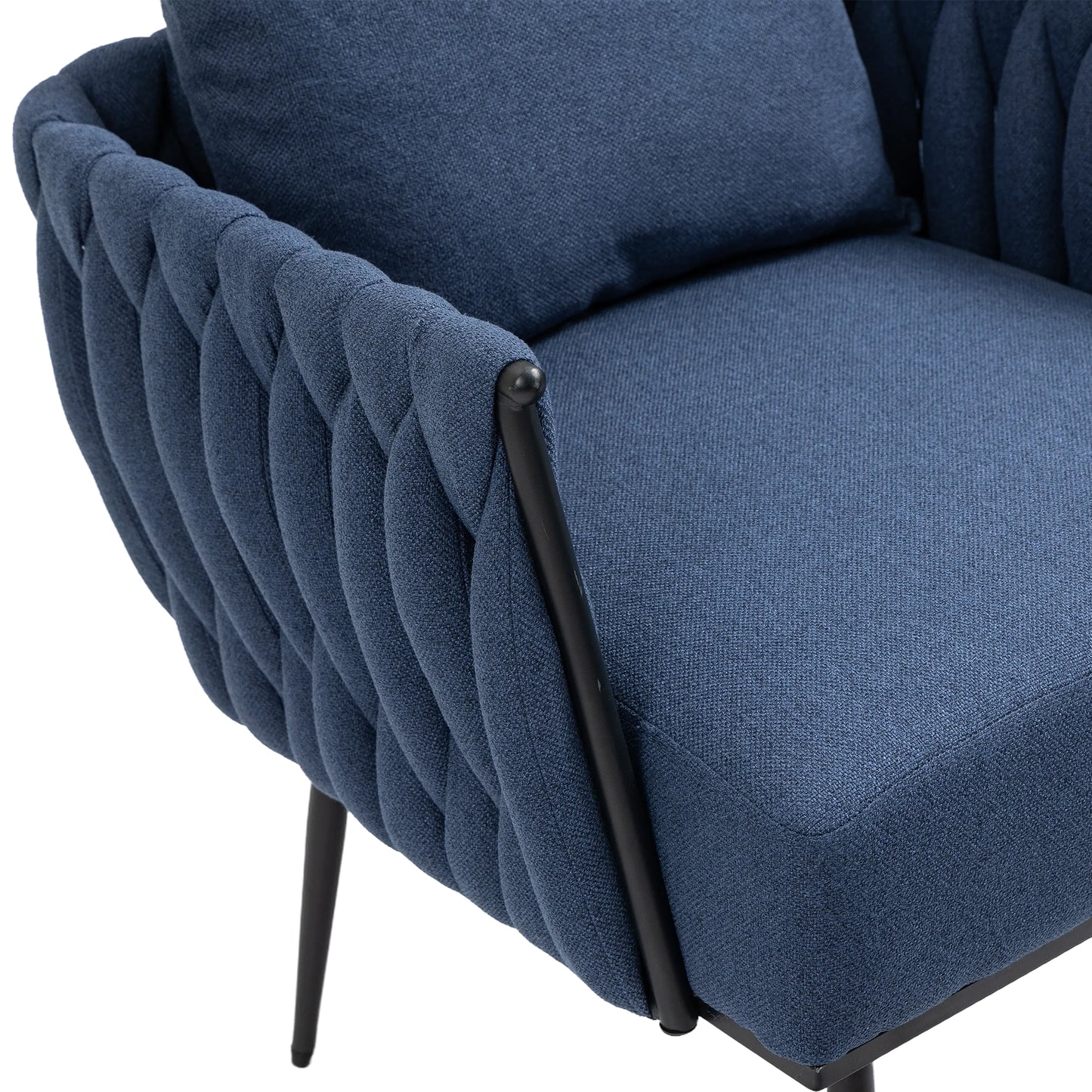 MOONMISS Accent Chair Modern Upholstered Armchair Tufted Chair with Metal Frame, Single Leisure Chairs for Living Room, Bedroom