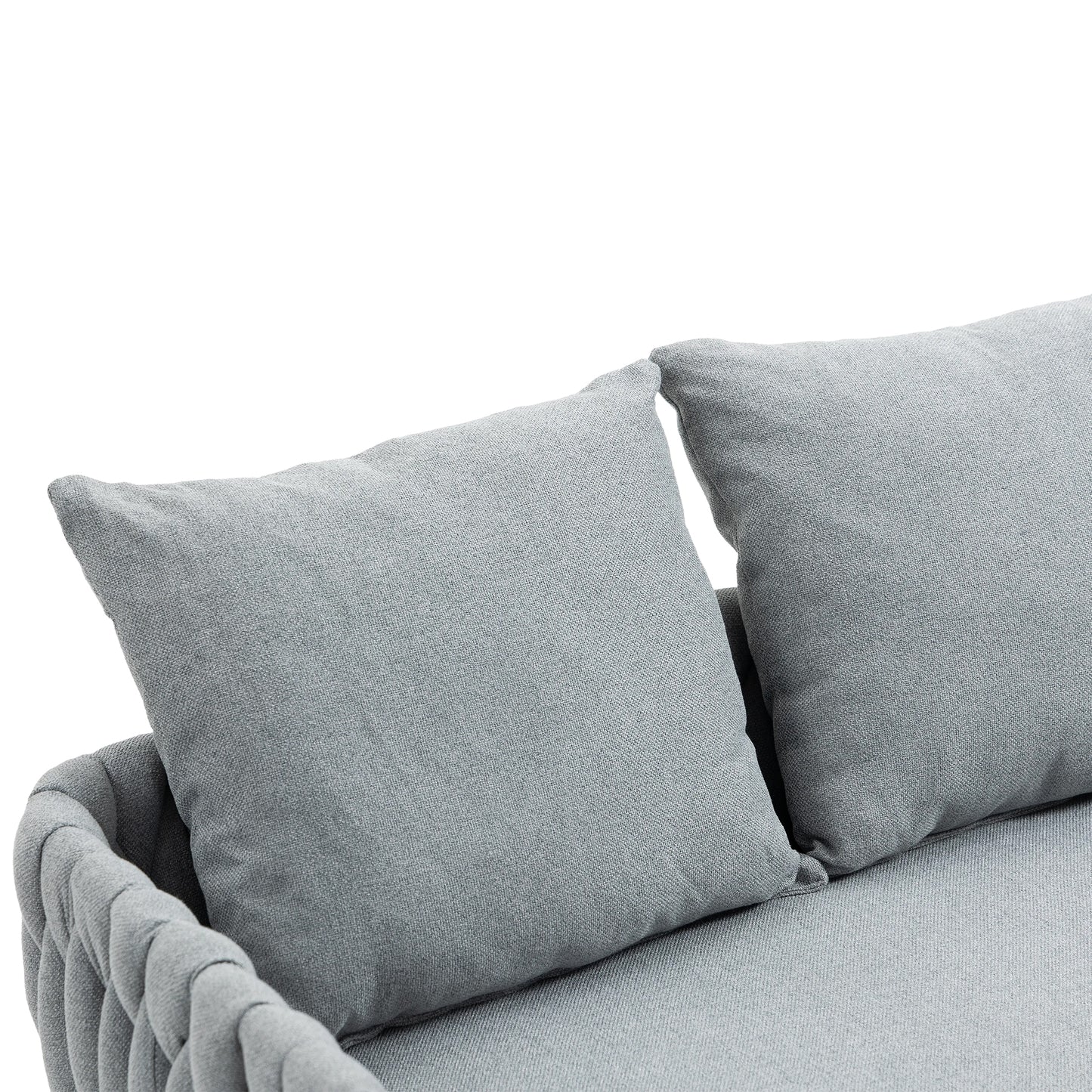 MOONMISS Linen Accent Sofa Modern Upholstered Arm sofa Tufted Sofa with Metal Frame, Single Leisure sofa for Living Room, Bedroom