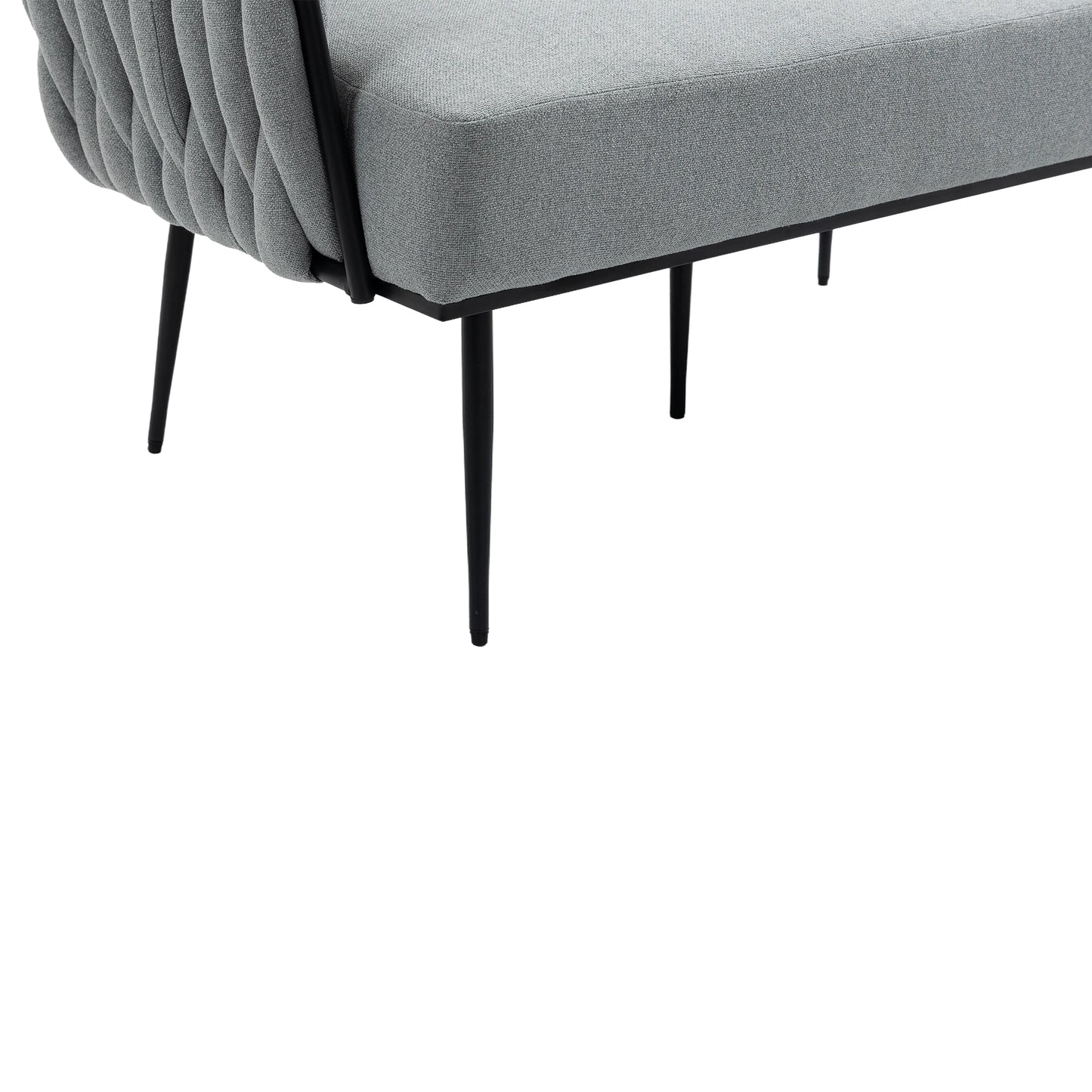 MOONMISS Linen Accent Sofa Modern Upholstered Arm sofa Tufted Sofa with Metal Frame, Single Leisure sofa for Living Room, Bedroom