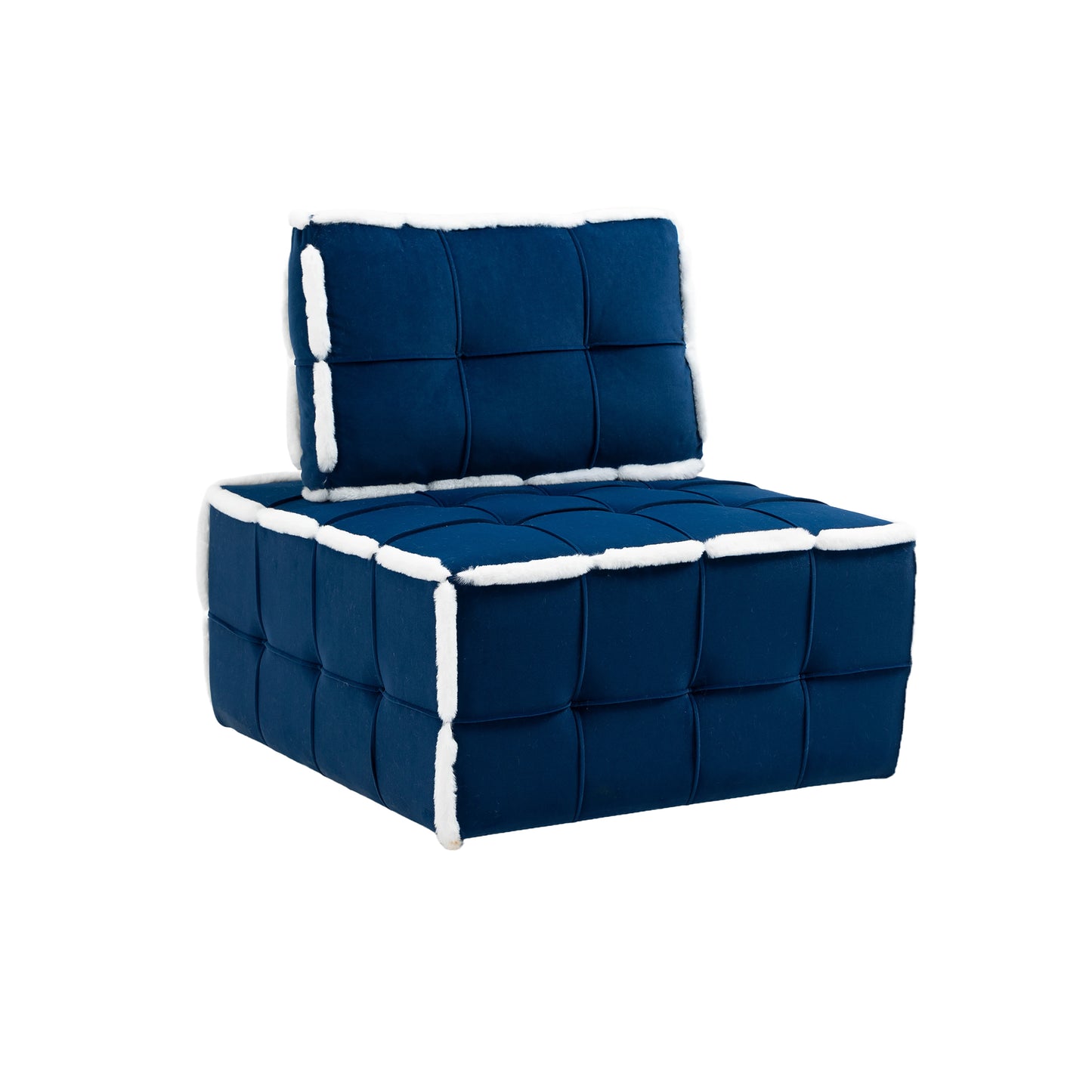 MOONMISS Upholstered Deep Seat Armless Accent Single Lazy Sofa Lounge Arm Chair,Comfy Oversized Leisure Barrel Chairs for Living Room/Office/Meeting-room/Apartment/Bedroom Furniture Set