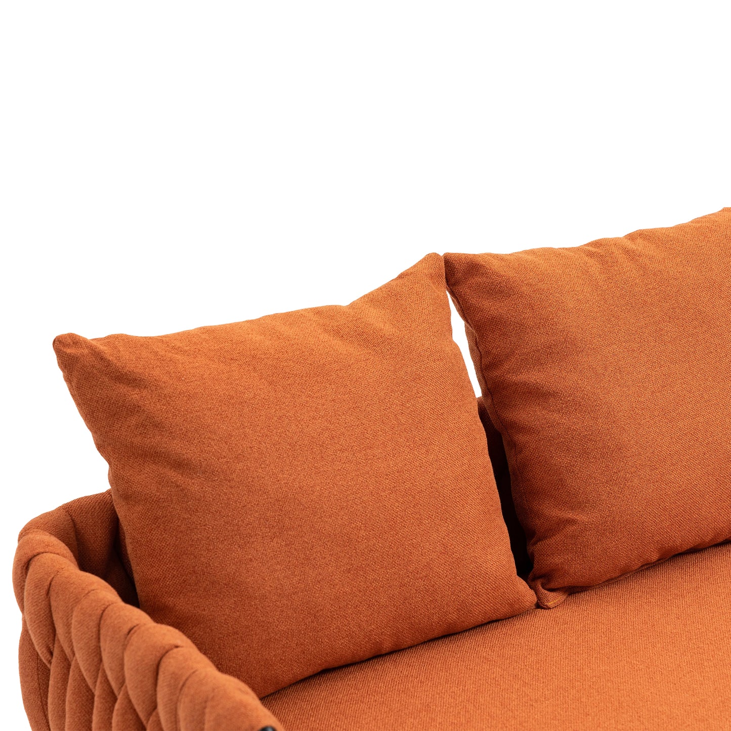 MOONMISS Linen Accent Sofa Modern Upholstered Arm sofa Tufted Sofa with Metal Frame, Single Leisure sofa for Living Room, Bedroom