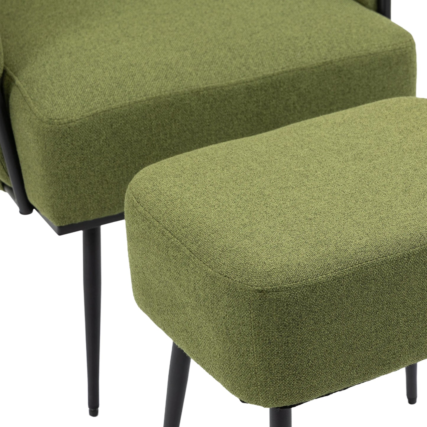 MOONMISS Accent Chair Modern Upholstered Armchair Tufted Chair with Metal Frame, Single Leisure Chairs for Living Room, Bedroom