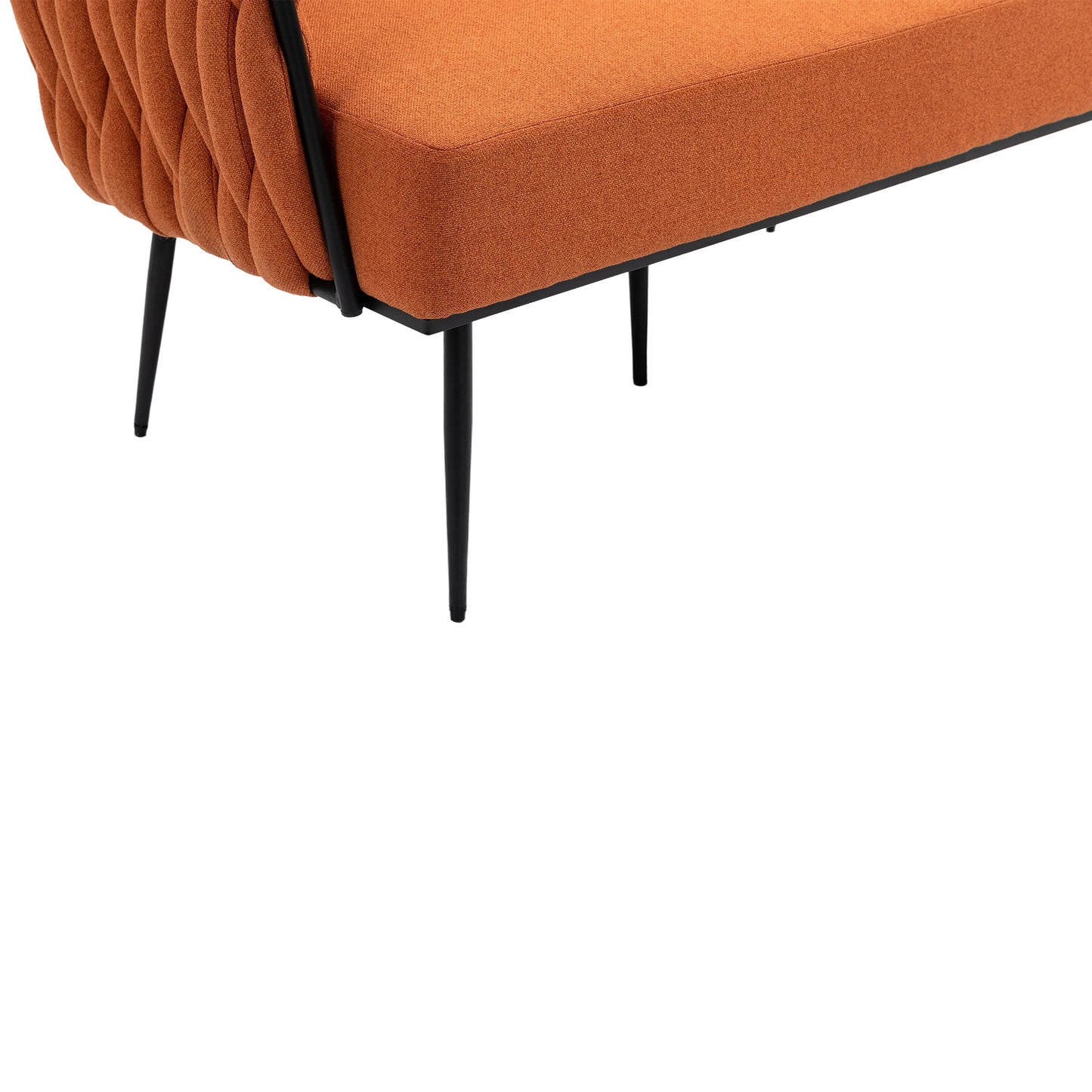 MOONMISS Linen Accent Sofa Modern Upholstered Arm sofa Tufted Sofa with Metal Frame, Single Leisure sofa for Living Room, Bedroom