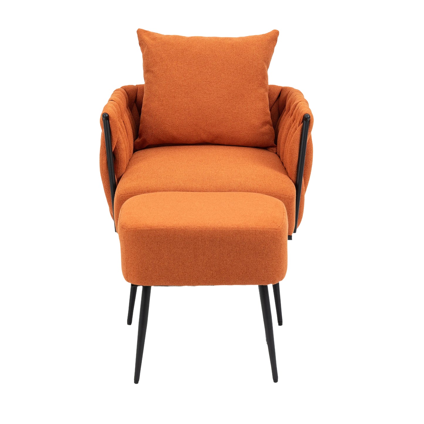 MOONMISS Accent Chair Modern Upholstered Armchair Tufted Chair with Metal Frame, Single Leisure Chairs for Living Room, Bedroom