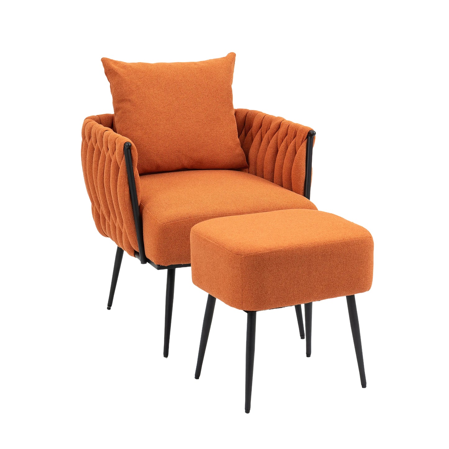 MOONMISS Accent Chair Modern Upholstered Armchair Tufted Chair with Metal Frame, Single Leisure Chairs for Living Room, Bedroom