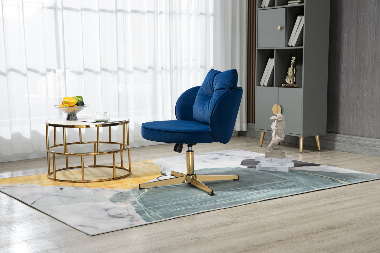 MOONMISS Home Office Desk Chair, Modern Adjustable Home Computer Executive Chair Swivel Task Chair for Small Space, Living Room, Make-up, Studying