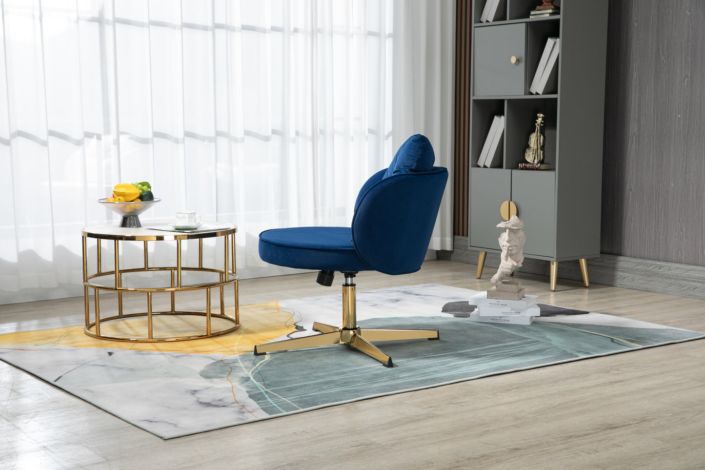 MOONMISS Home Office Desk Chair, Modern Adjustable Home Computer Executive Chair Swivel Task Chair for Small Space, Living Room, Make-up, Studying