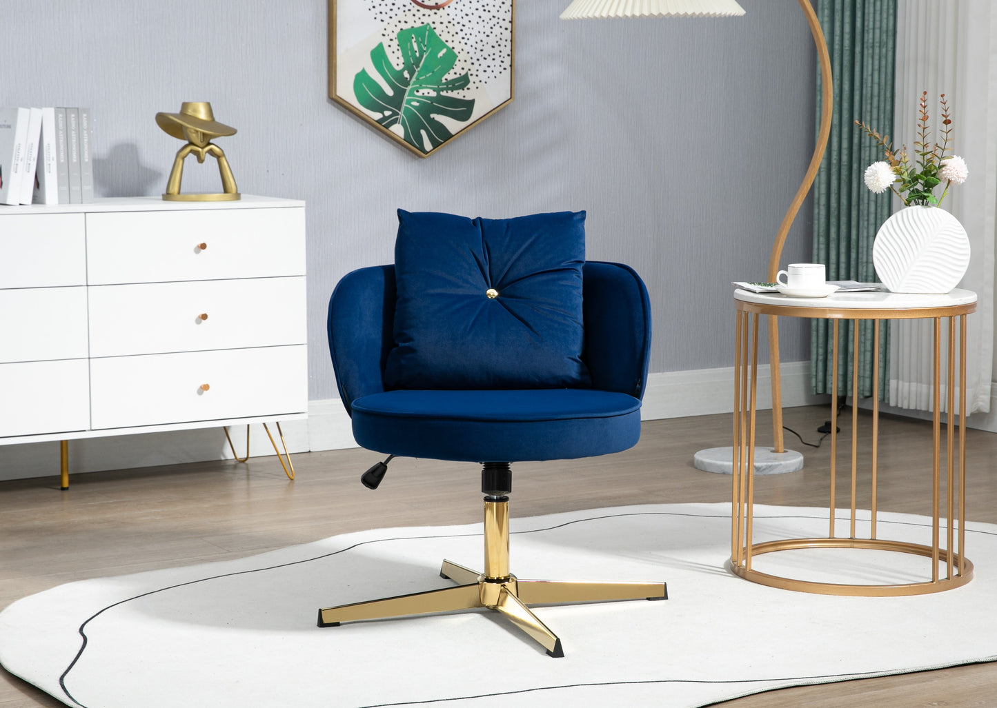 MOONMISS Home Office Desk Chair, Modern Adjustable Home Computer Executive Chair Swivel Task Chair for Small Space, Living Room, Make-up, Studying