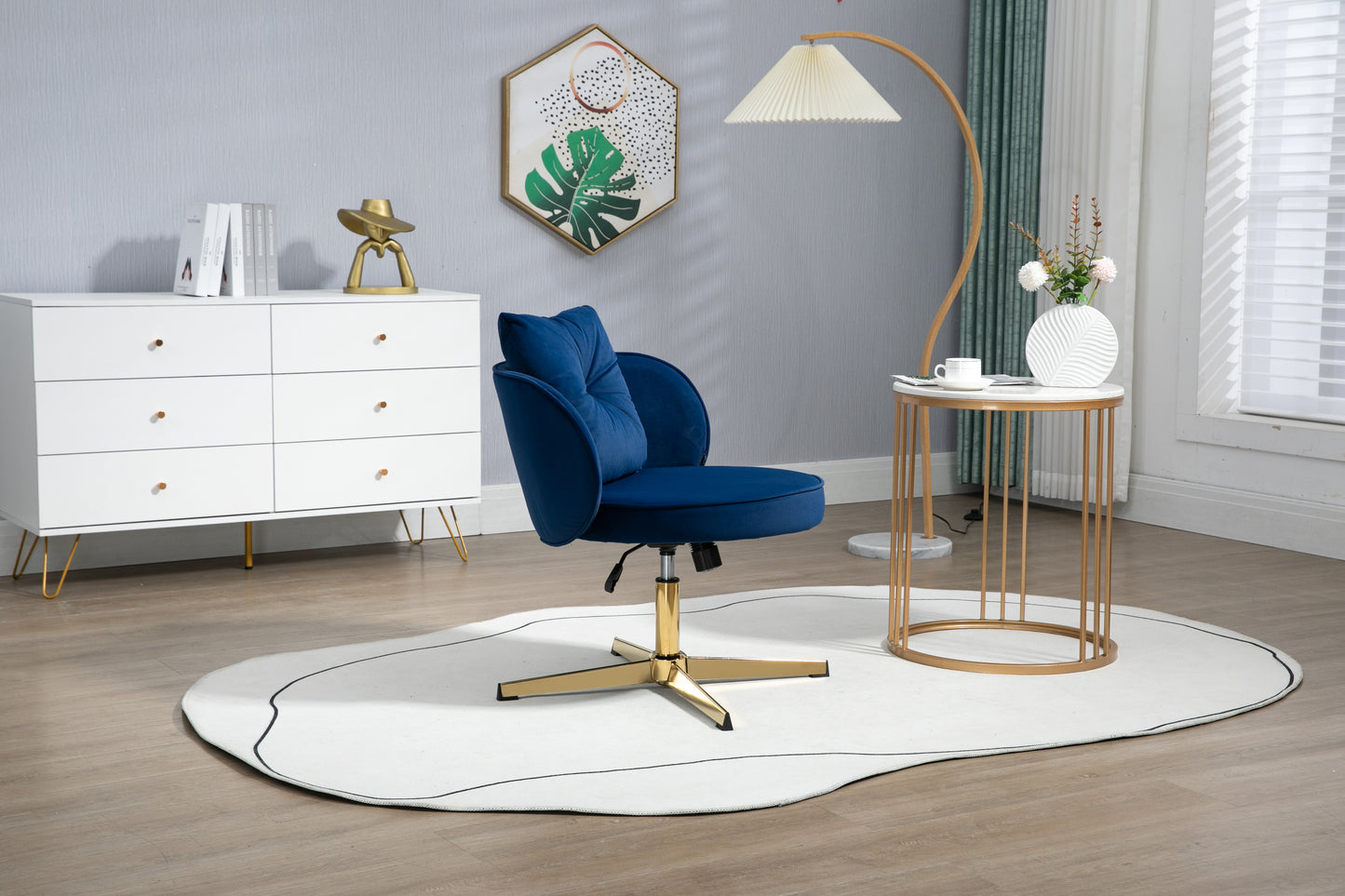 MOONMISS Home Office Desk Chair, Modern Adjustable Home Computer Executive Chair Swivel Task Chair for Small Space, Living Room, Make-up, Studying