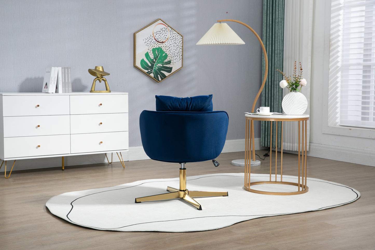 MOONMISS Home Office Desk Chair, Modern Adjustable Home Computer Executive Chair Swivel Task Chair for Small Space, Living Room, Make-up, Studying