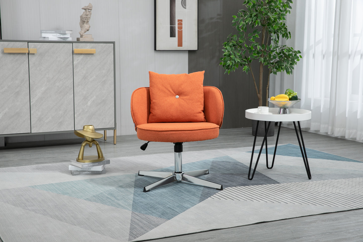 MOONMISS Home Office Desk Chair, Vanity Chair, Modern Adjustable Home Computer Executive Chair Swivel Task Chair for Small Space, Living Room, Make-up, Studying