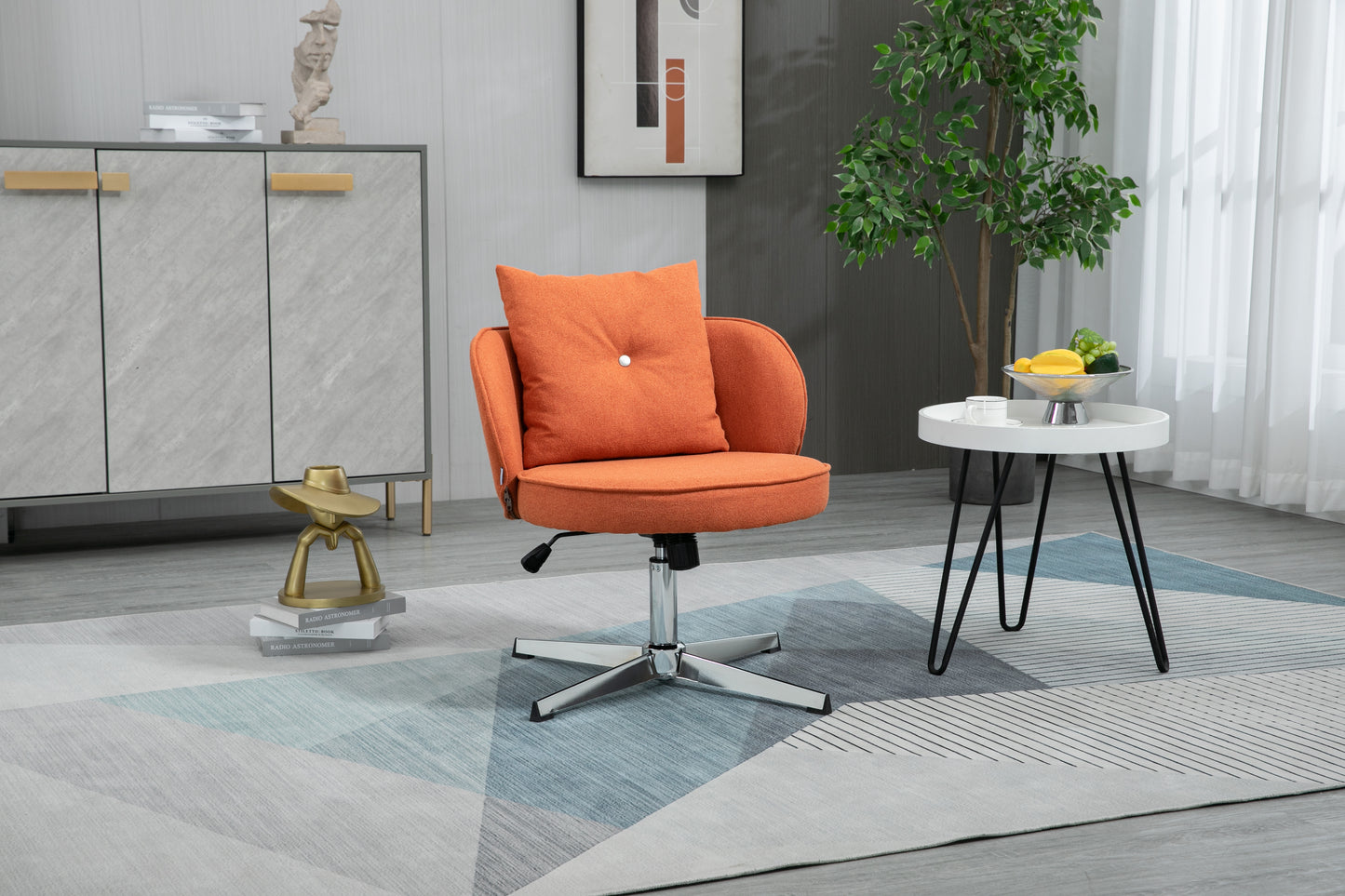 MOONMISS Home Office Desk Chair, Vanity Chair, Modern Adjustable Home Computer Executive Chair Swivel Task Chair for Small Space, Living Room, Make-up, Studying