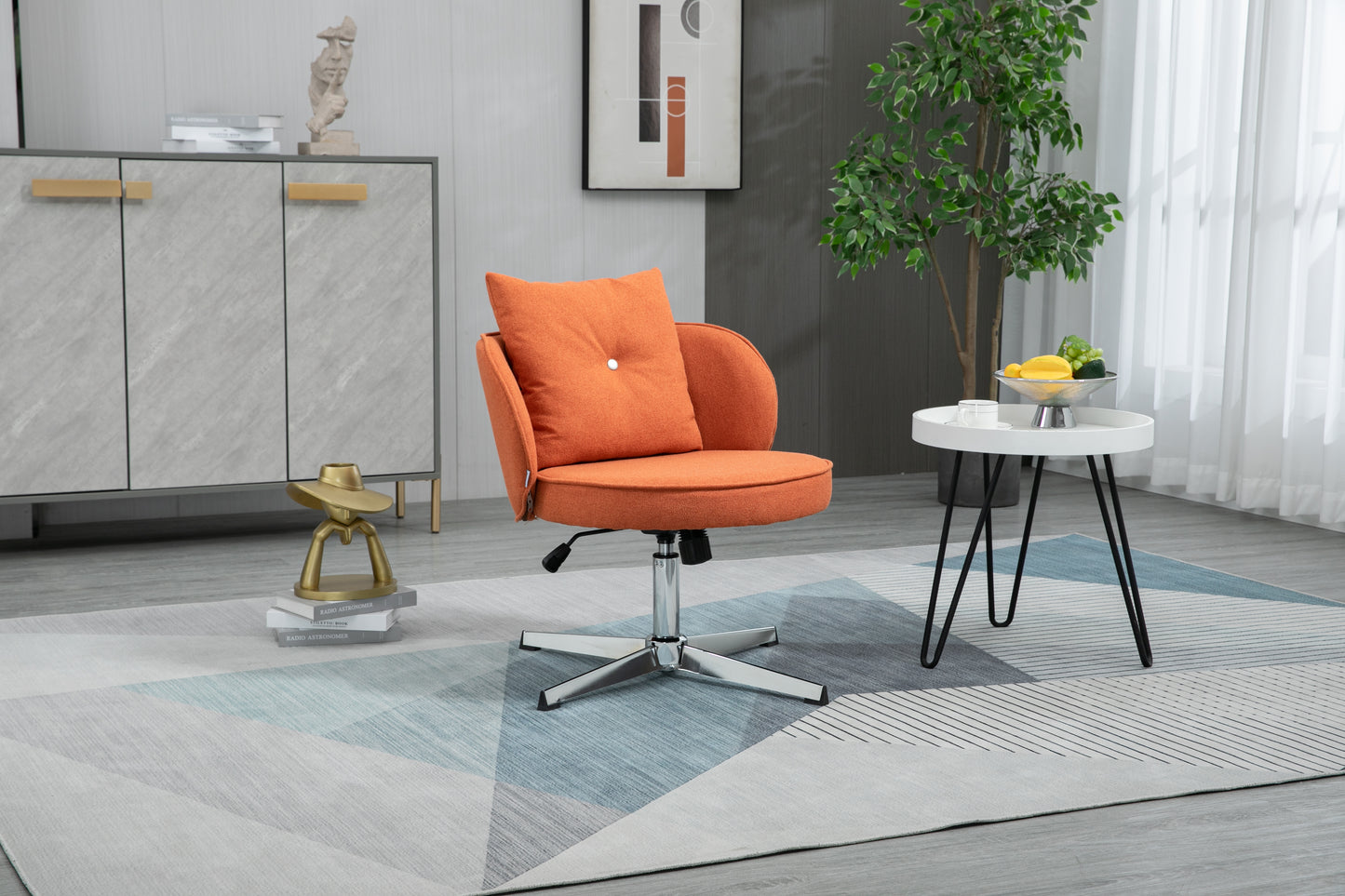 MOONMISS Home Office Desk Chair, Vanity Chair, Modern Adjustable Home Computer Executive Chair Swivel Task Chair for Small Space, Living Room, Make-up, Studying