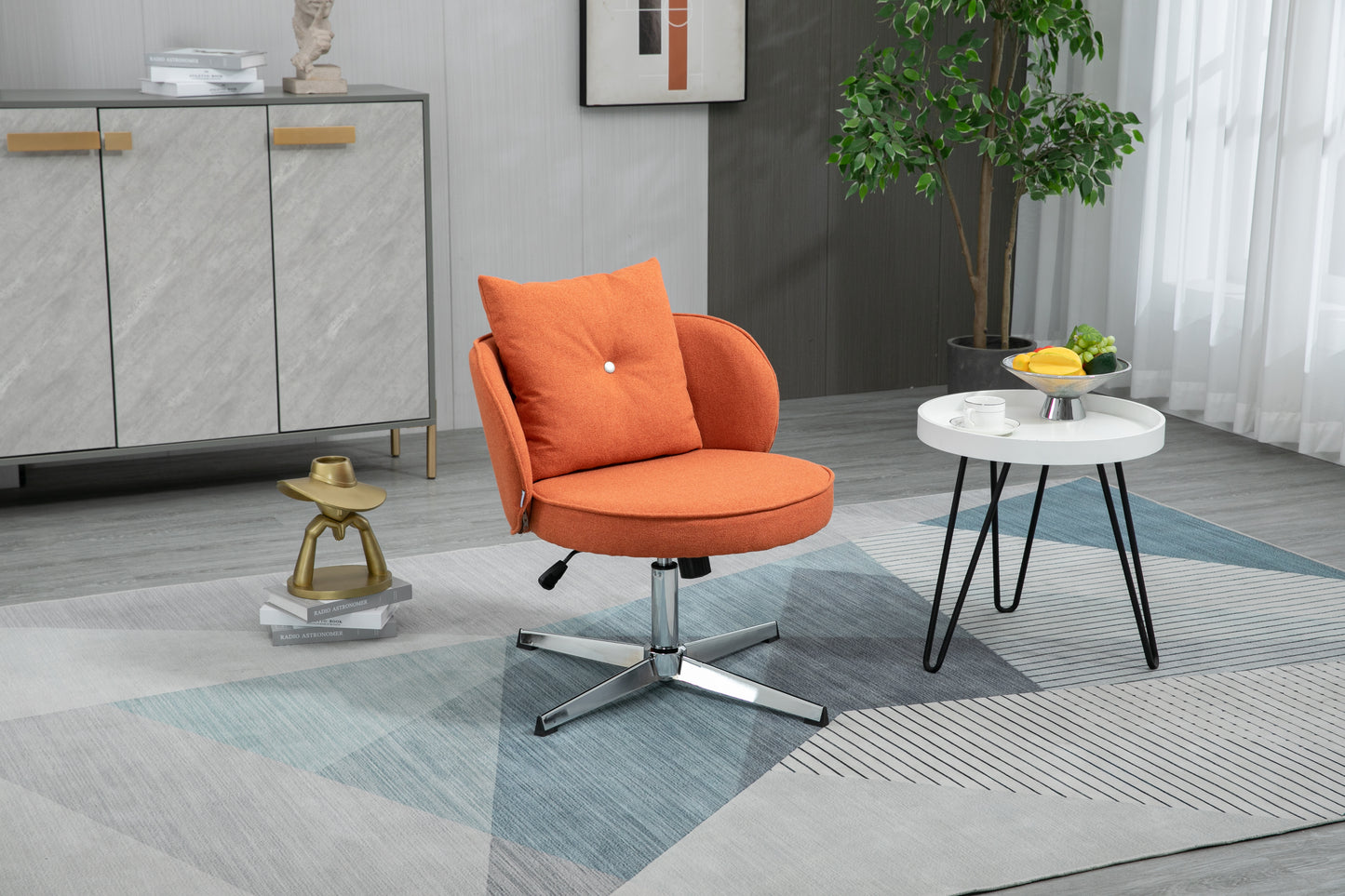 MOONMISS Home Office Desk Chair, Vanity Chair, Modern Adjustable Home Computer Executive Chair Swivel Task Chair for Small Space, Living Room, Make-up, Studying