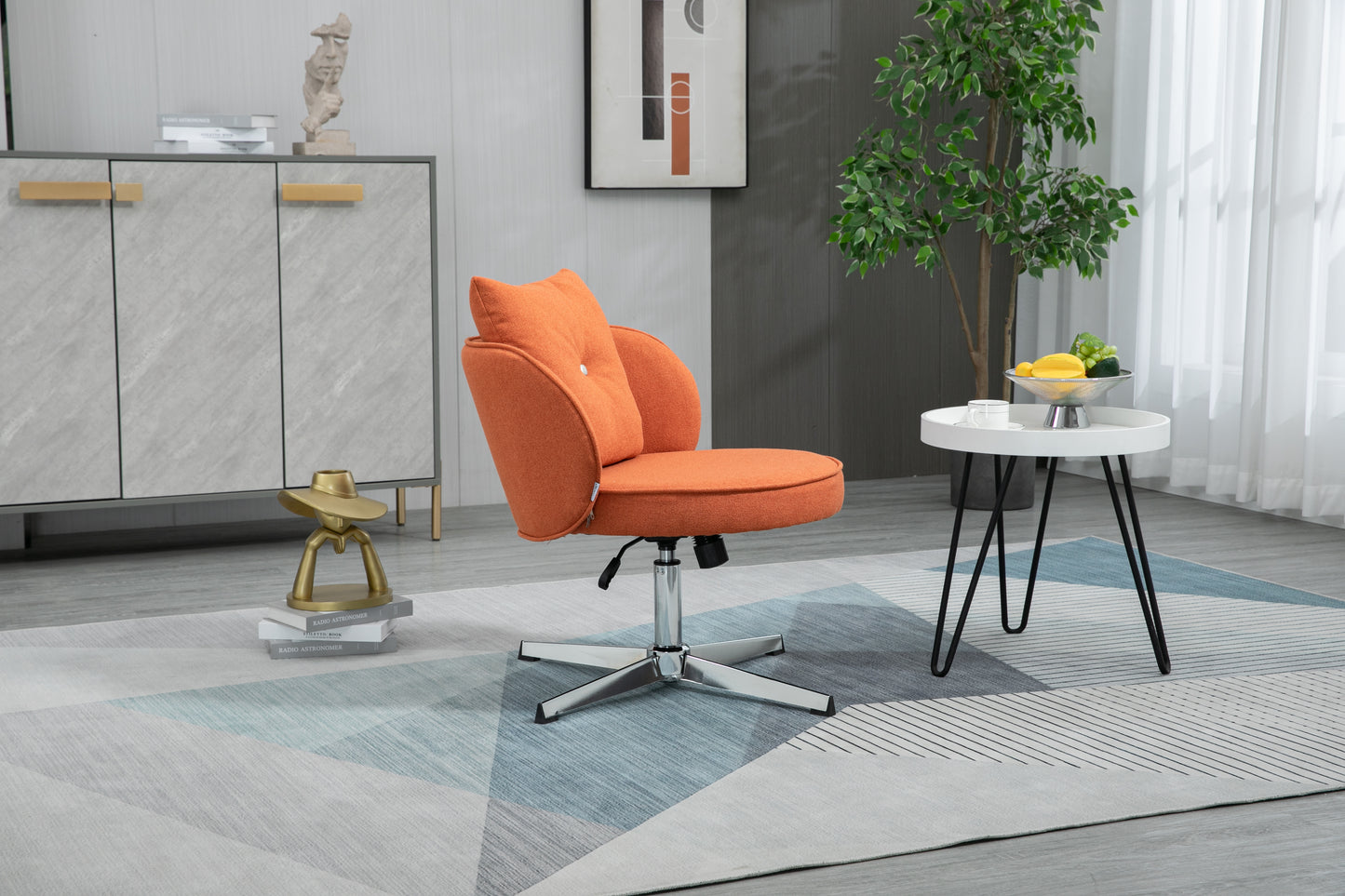 MOONMISS Home Office Desk Chair, Vanity Chair, Modern Adjustable Home Computer Executive Chair Swivel Task Chair for Small Space, Living Room, Make-up, Studying