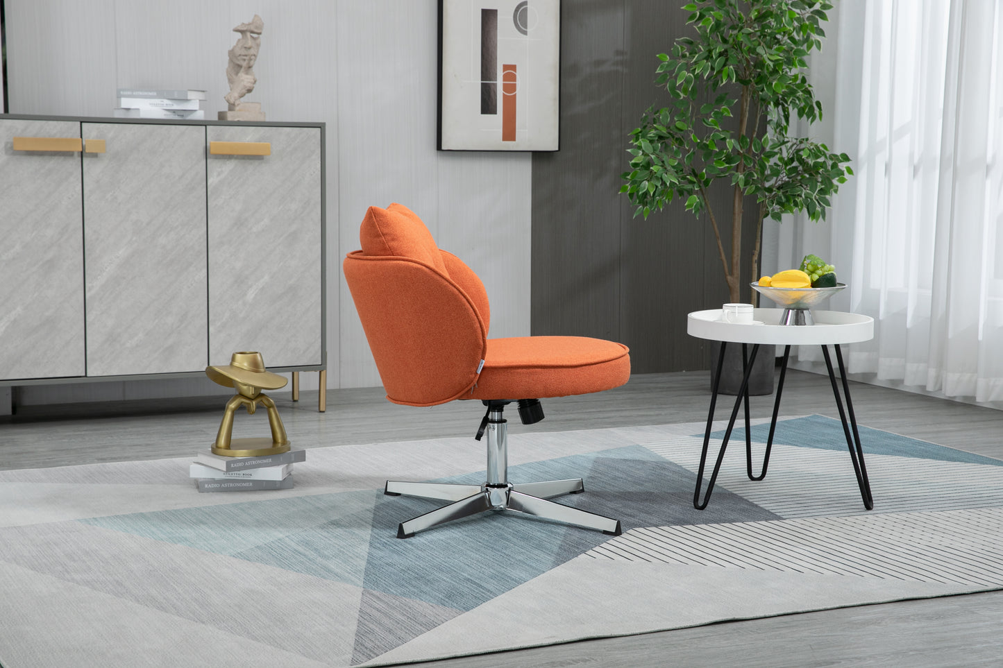 MOONMISS Home Office Desk Chair, Vanity Chair, Modern Adjustable Home Computer Executive Chair Swivel Task Chair for Small Space, Living Room, Make-up, Studying