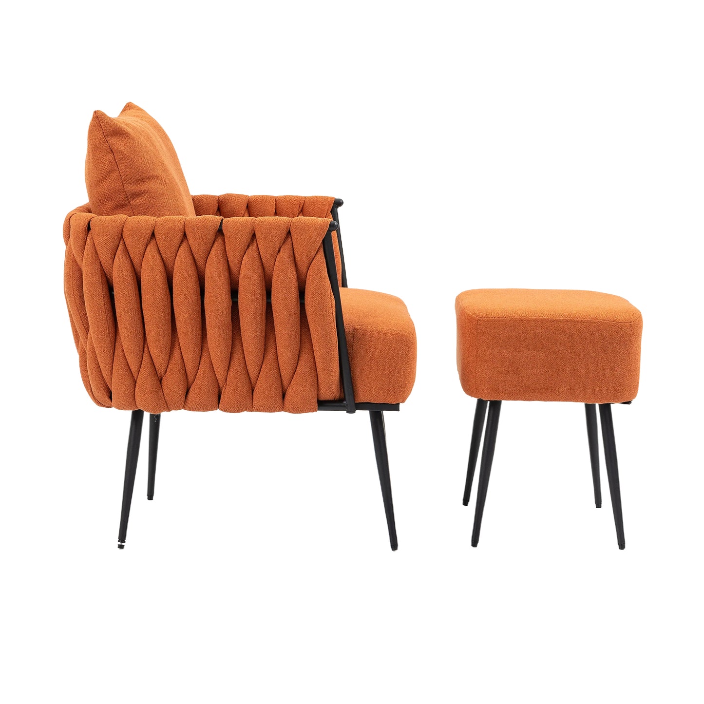 MOONMISS Accent Chair Modern Upholstered Armchair Tufted Chair with Metal Frame, Single Leisure Chairs for Living Room, Bedroom