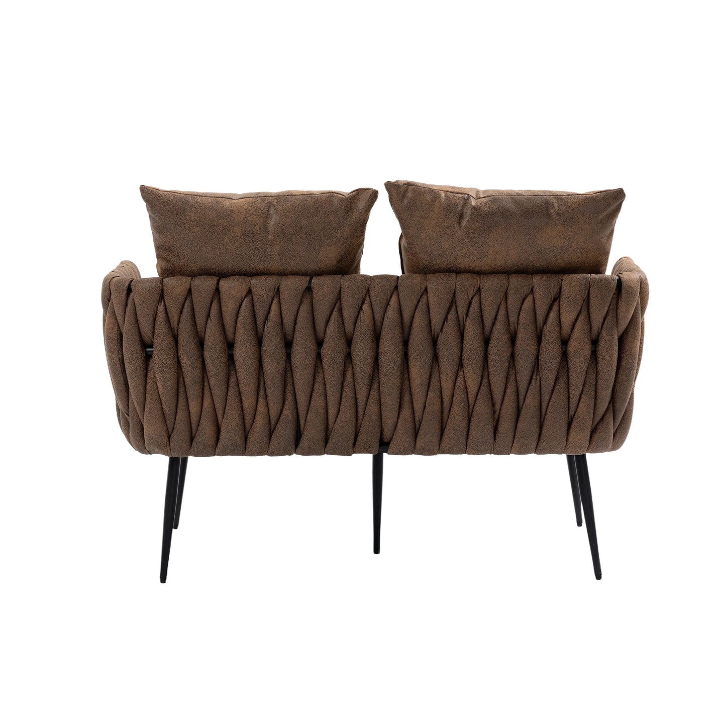 MOONMISS Linen Accent Sofa Modern Upholstered Arm sofa Tufted Sofa with Metal Frame, Single Leisure sofa for Living Room, Bedroom