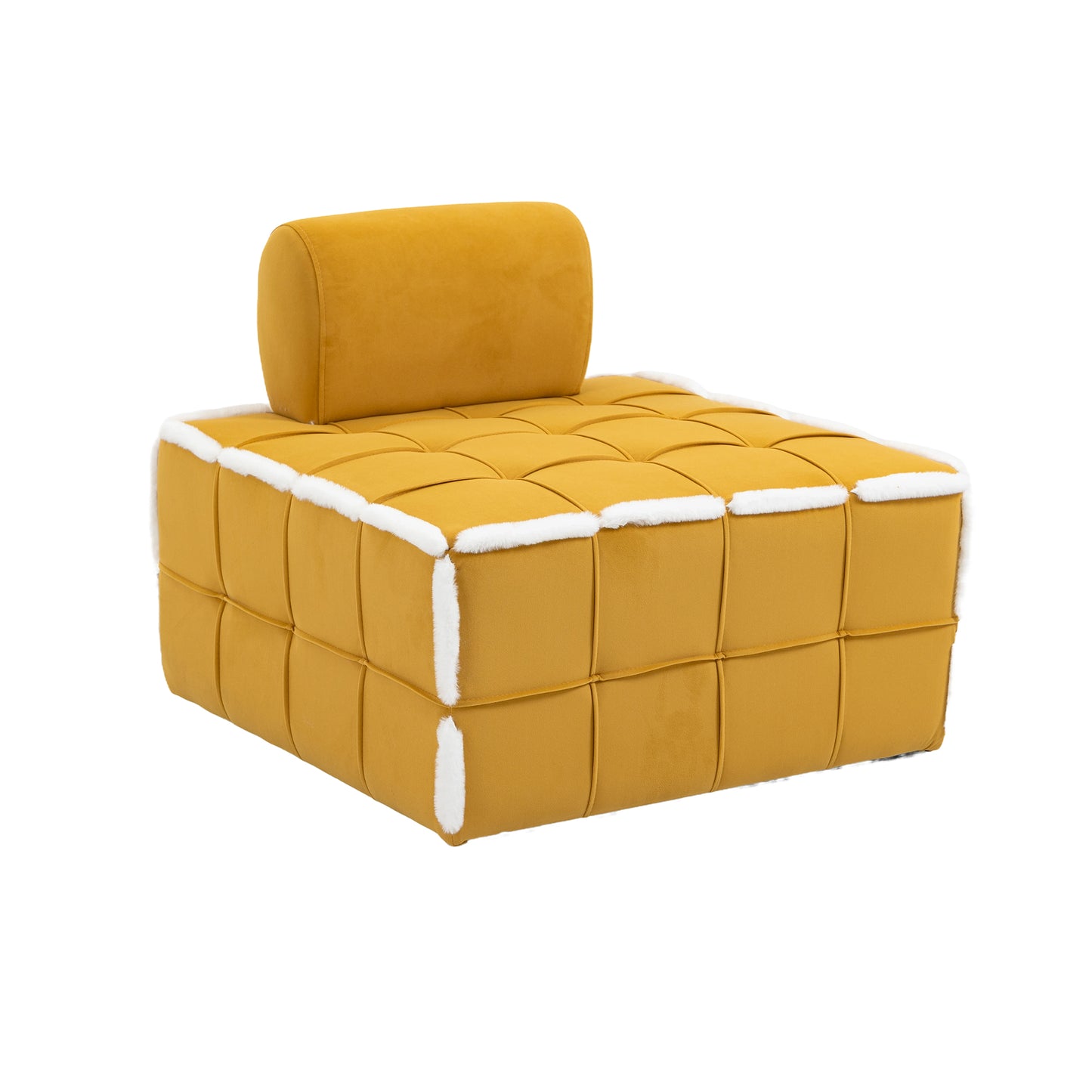 MOONMISS Upholstered Armless Accent Single Lazy Sofa Lounge Arm Chair,Comfy Oversized Leisure Barrel Chairs for Living Room/Office/Meeting-room/Apartment/Bedroom