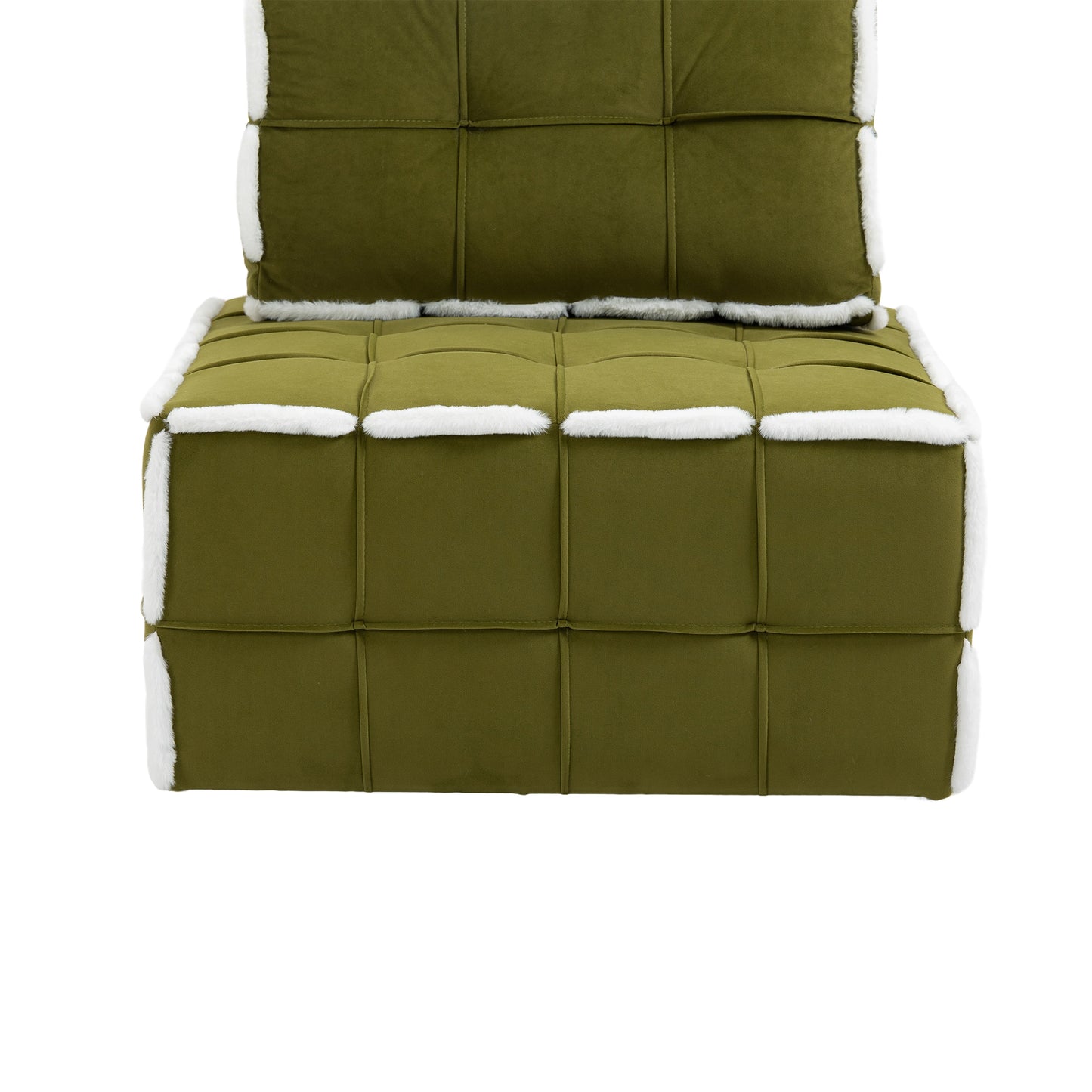MOONMISS Upholstered Deep Seat Armless Accent Single Lazy Sofa Lounge Arm Chair,Comfy Oversized Leisure Barrel Chairs for Living Room/Office/Meeting-room/Apartment/Bedroom Furniture Set