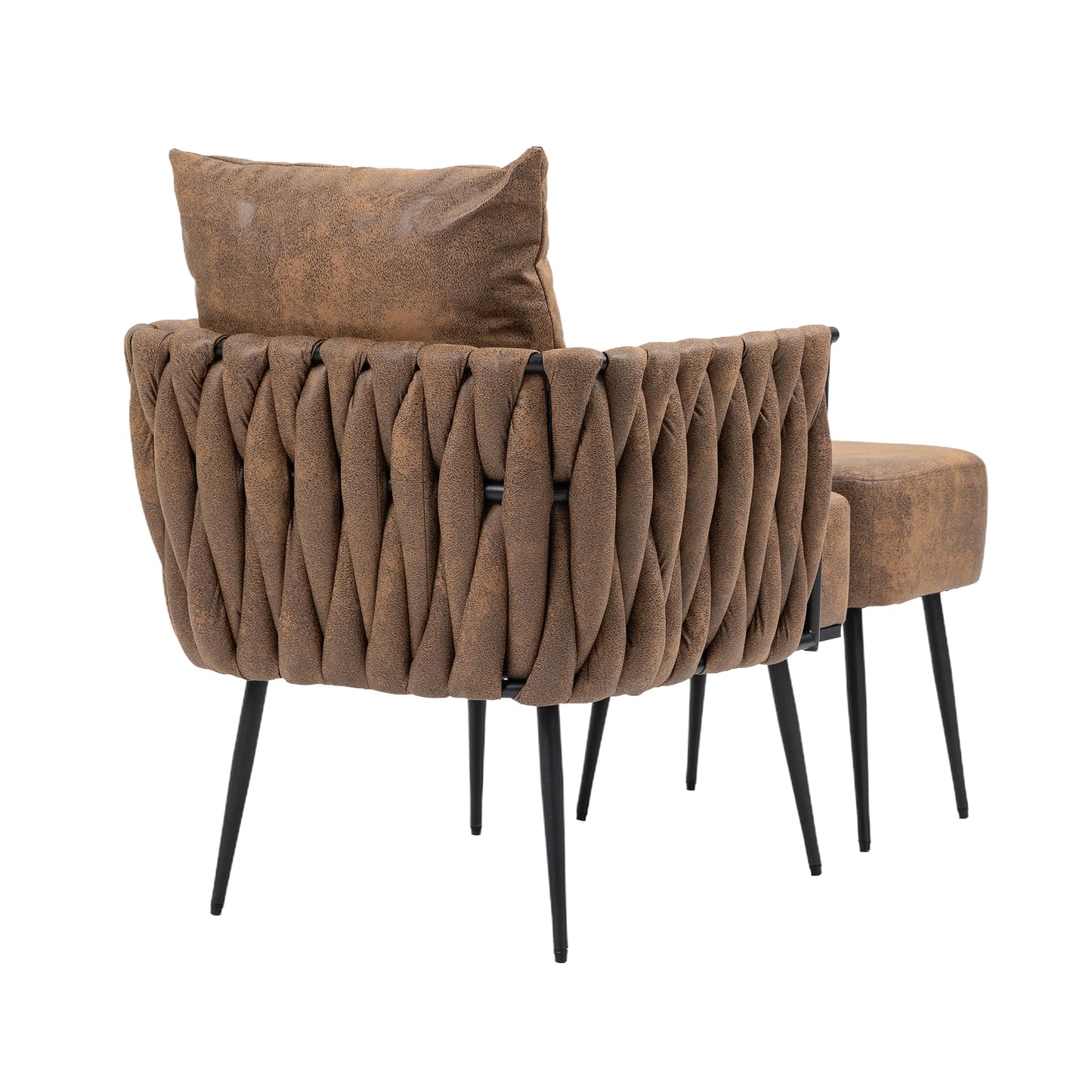 MOONMISS Accent Chair Modern Upholstered Armchair Tufted Chair with Metal Frame, Single Leisure Chairs for Living Room, Bedroom