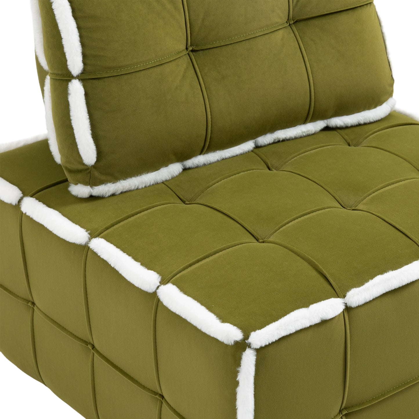 MOONMISS Upholstered Deep Seat Armless Accent Single Lazy Sofa Lounge Arm Chair,Comfy Oversized Leisure Barrel Chairs for Living Room/Office/Meeting-room/Apartment/Bedroom Furniture Set