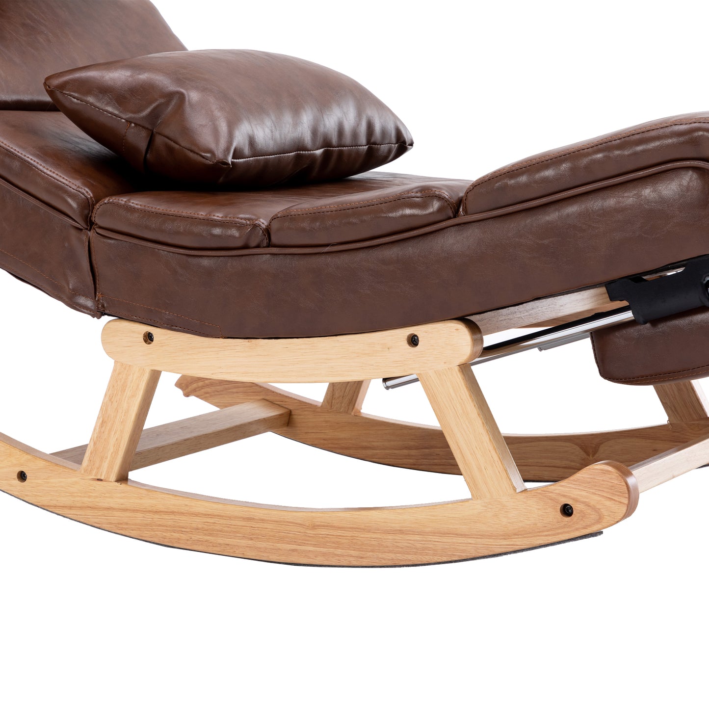 MOONMISS Modern and Comfortable Leather Rocking Chair for Living Room, Bedroom