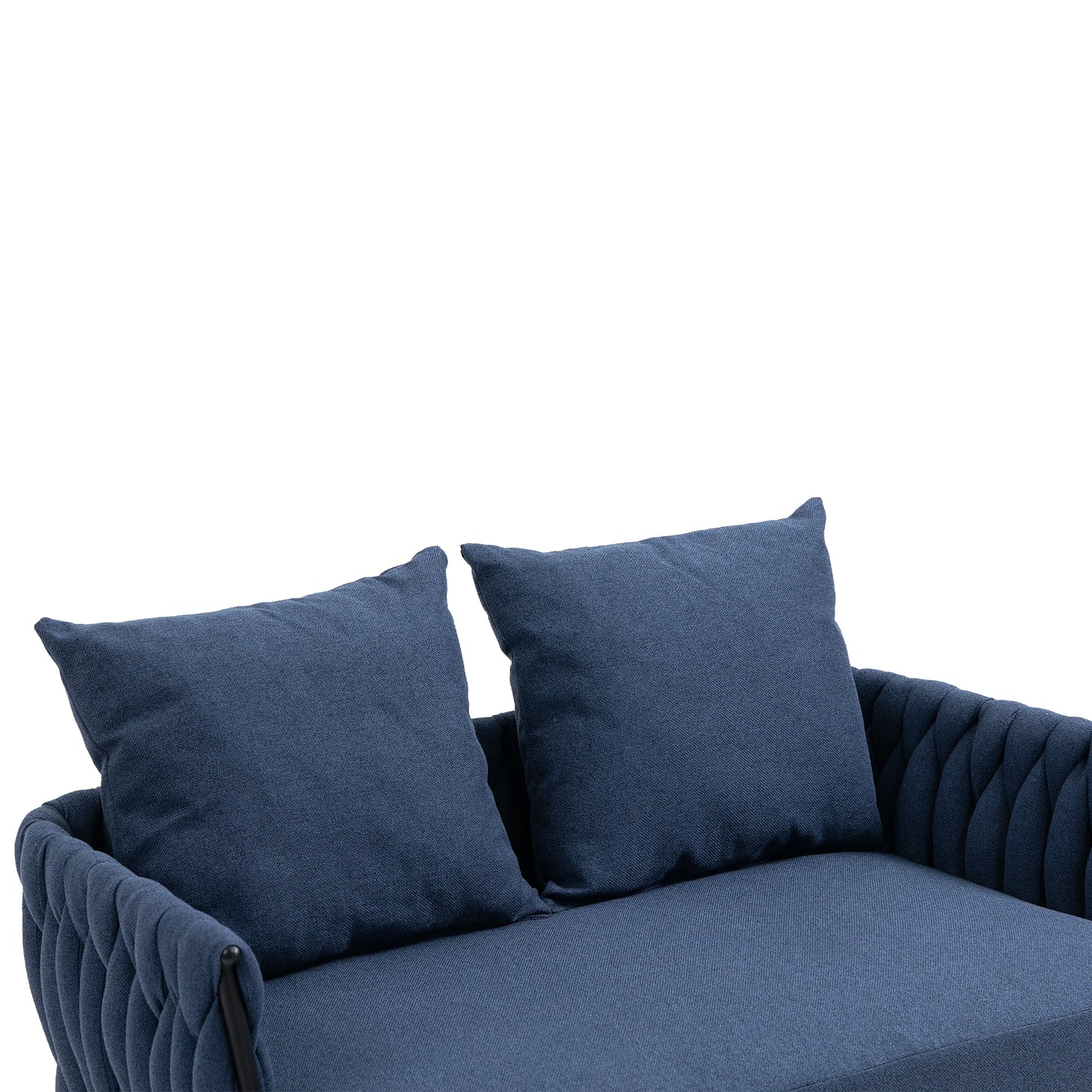 MOONMISS Linen Accent Sofa Modern Upholstered Arm sofa Tufted Sofa with Metal Frame, Single Leisure sofa for Living Room, Bedroom