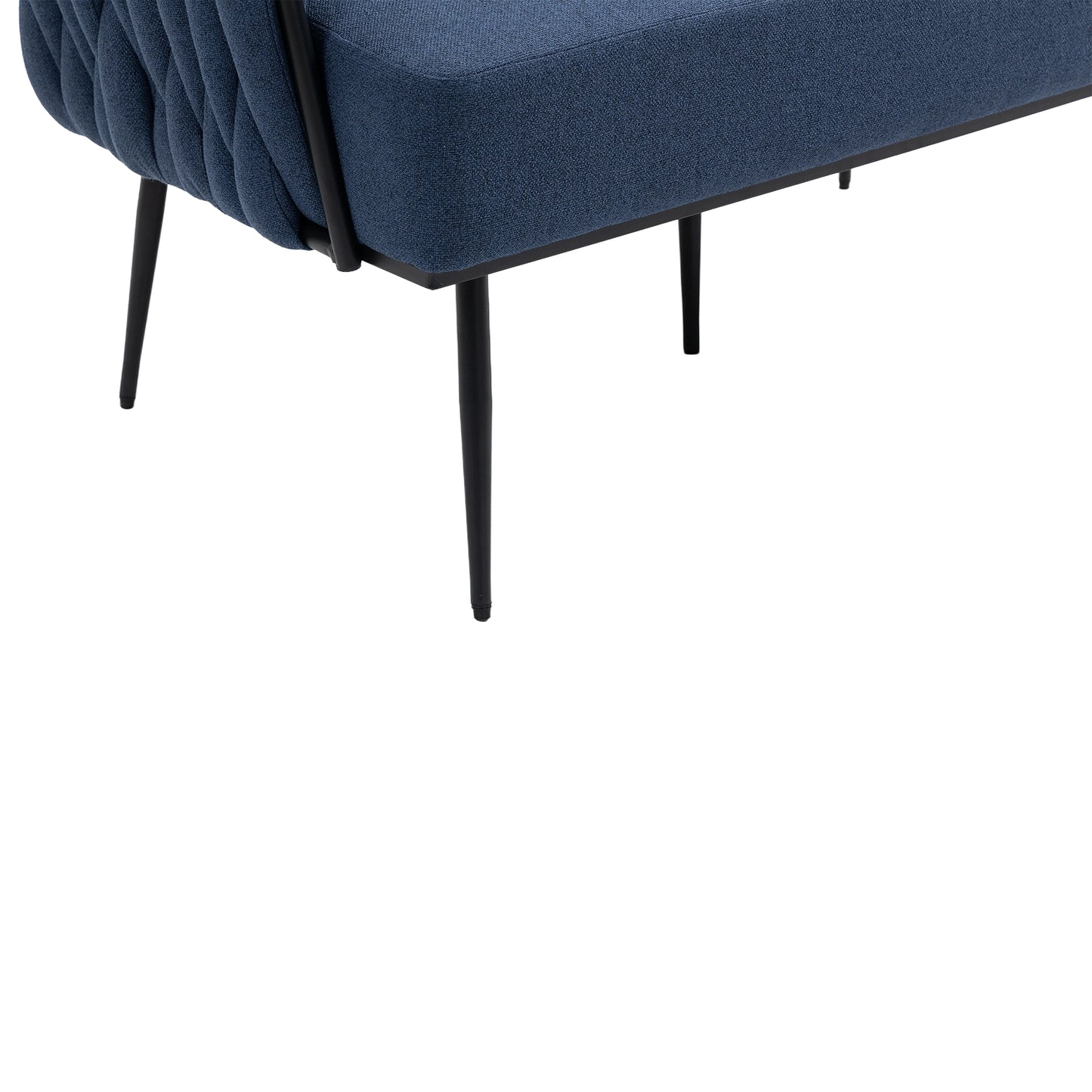 MOONMISS Linen Accent Sofa Modern Upholstered Arm sofa Tufted Sofa with Metal Frame, Single Leisure sofa for Living Room, Bedroom