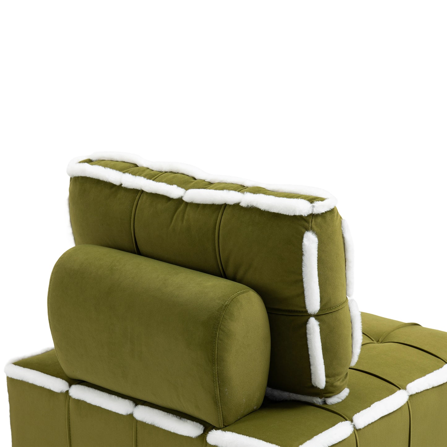 MOONMISS Upholstered Deep Seat Armless Accent Single Lazy Sofa Lounge Arm Chair,Comfy Oversized Leisure Barrel Chairs for Living Room/Office/Meeting-room/Apartment/Bedroom Furniture Set