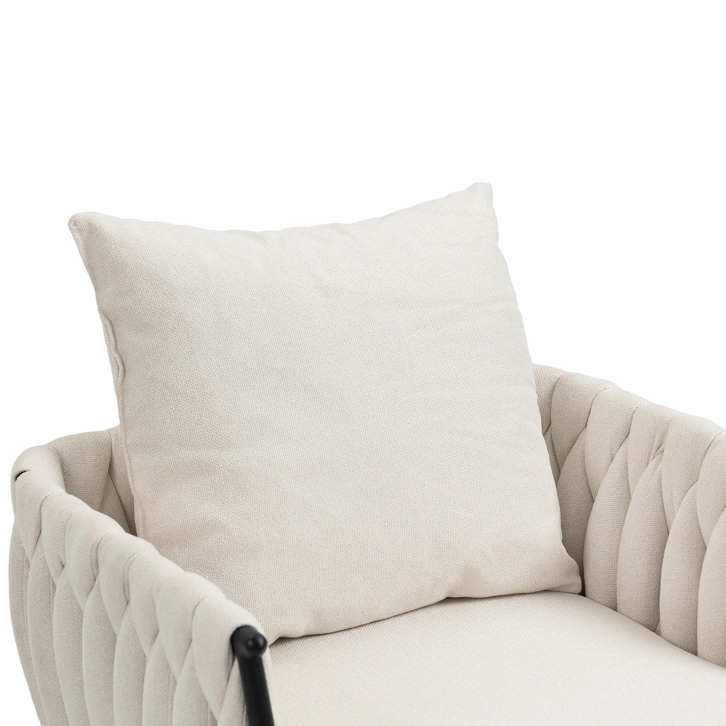 MOONMISS Accent Chair Modern Upholstered Armchair Tufted Chair with Metal Frame, Single Leisure Chairs for Living Room, Bedroom