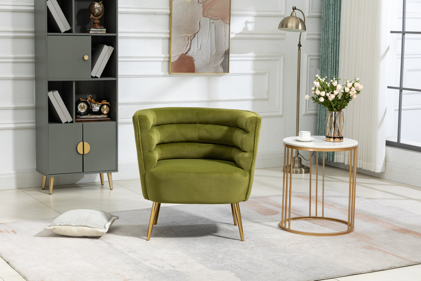 MOONMISS Accent Chair , Leisure Single Chair with Golden Feet, Suitable for Living Room, Bedroom, Dressing-room