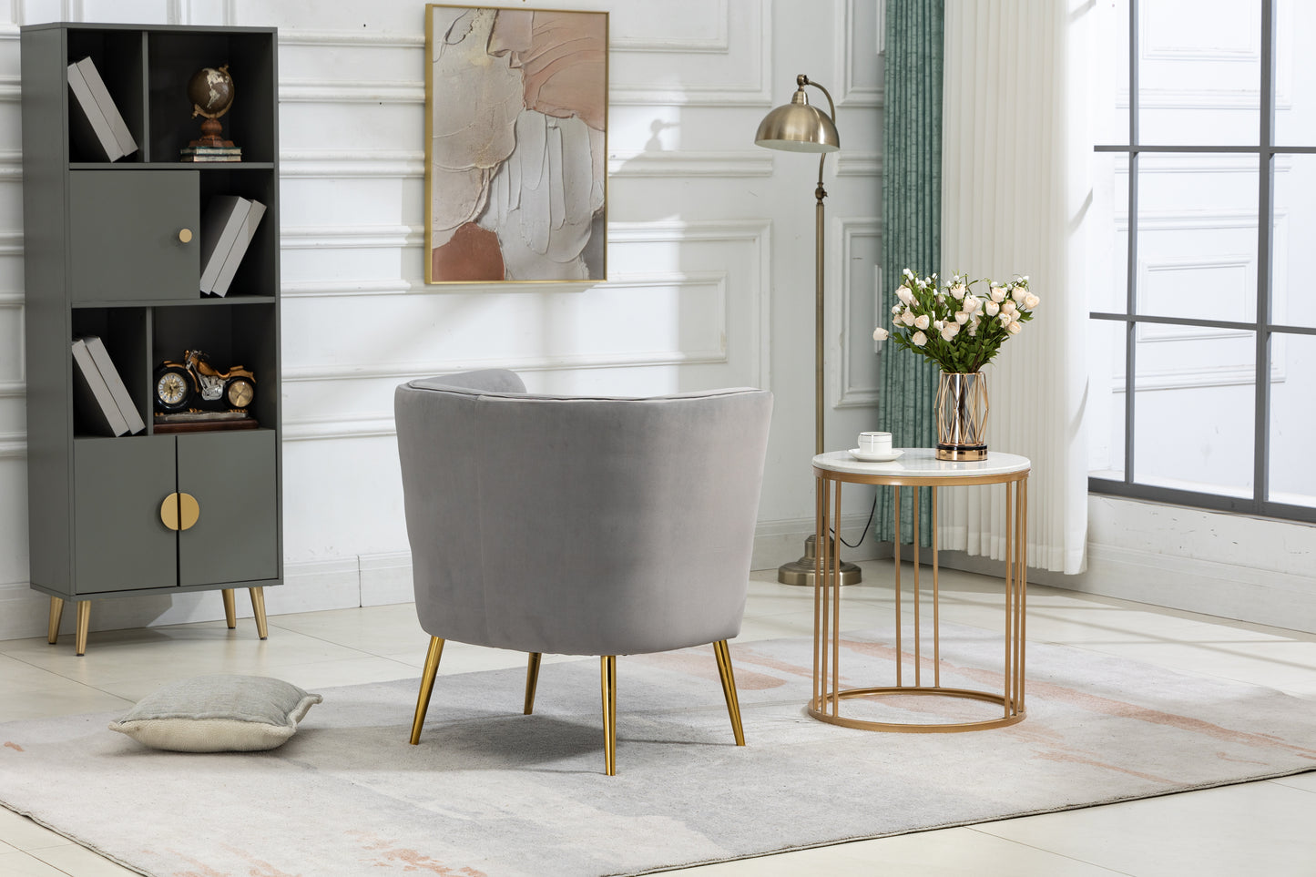 MOONMISS Accent Chair , Leisure Single Chair with Golden Feet, Suitable for Living Room, Bedroom, Dressing-room