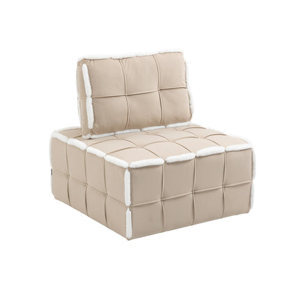 MOONMISS Upholstered Armless Accent Lazy Sofa Lounge Arm Chair,Comfy Oversized Leisure Barrel Chairs for Living Room/Office/Meeting-room/Apartment/Bedroom