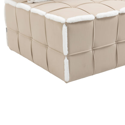 MOONMISS Upholstered Armless Accent Lazy Sofa Lounge Arm Chair,Comfy Oversized Leisure Barrel Chairs for Living Room/Office/Meeting-room/Apartment/Bedroom