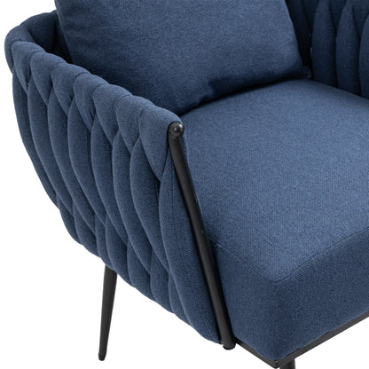 MOONMISS Accent Chair Modern Upholstered Armchair Tufted Chair with Metal Frame, Single Leisure Chairs for Living Room, Bedroom