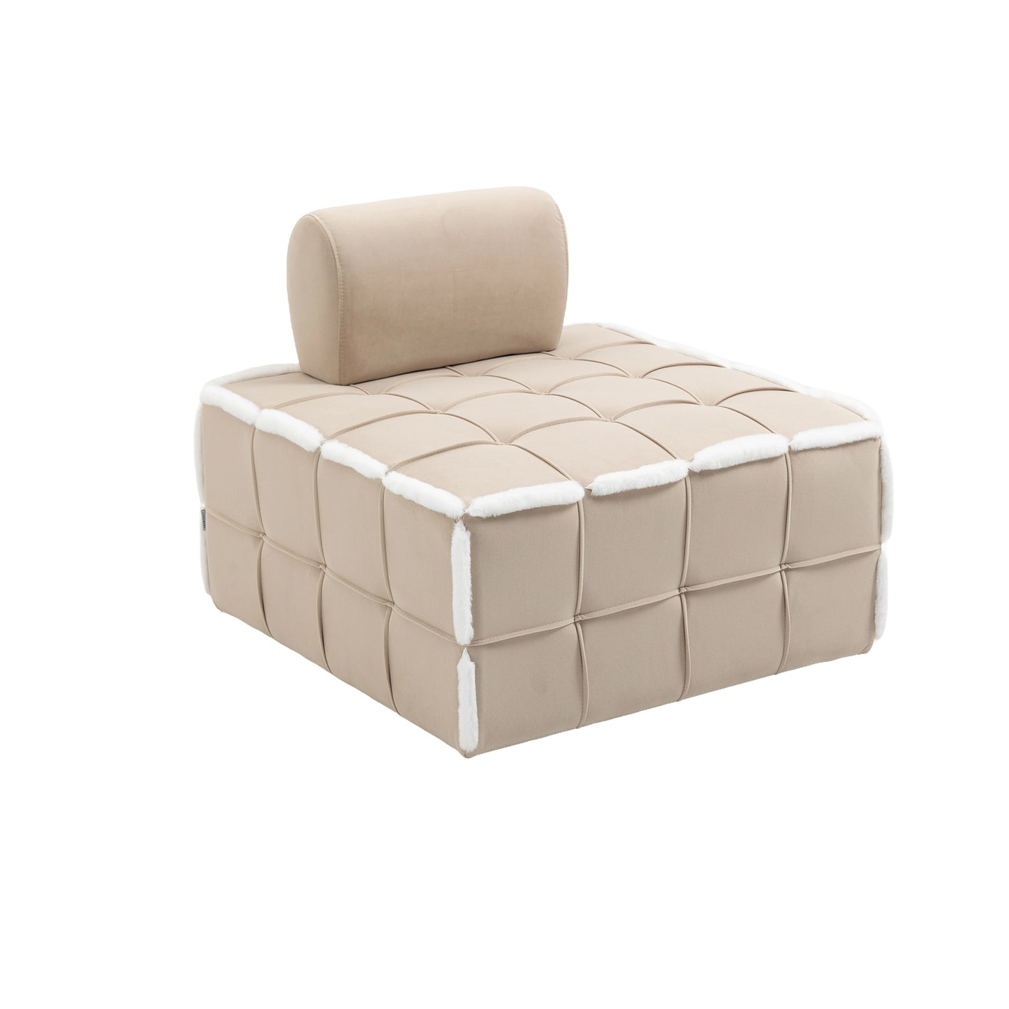 MOONMISS Upholstered Armless Accent Lazy Sofa Lounge Arm Chair,Comfy Oversized Leisure Barrel Chairs for Living Room/Office/Meeting-room/Apartment/Bedroom