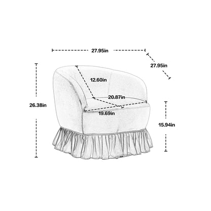 MOONMISS 360 Degree Swivel Barrel Chair, Comfy Round Accent Sofa Chair for Living Room, Swivel Barrel Club Chair, Leisure Arm Chair for Nursery, Hotel, Bedroom, Office, Lounge