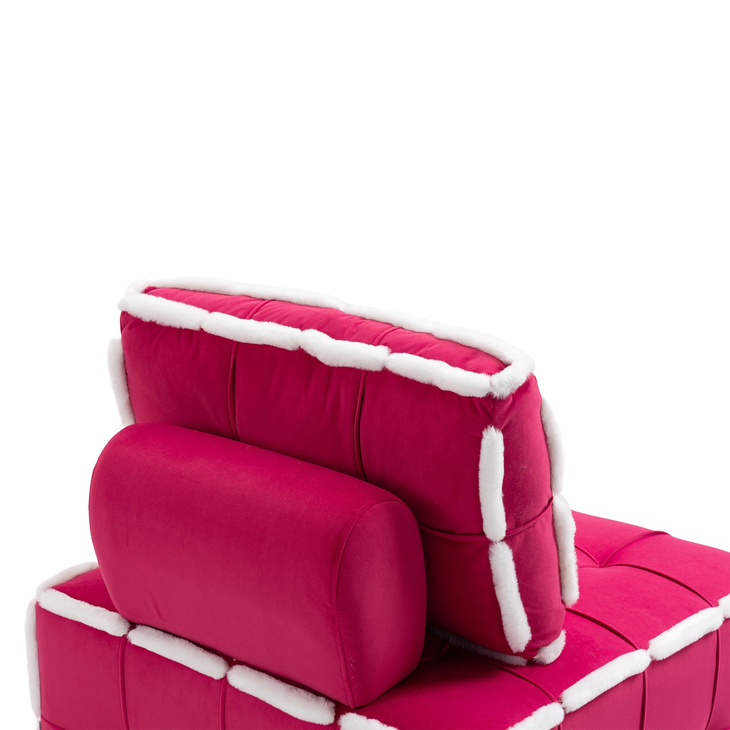 MOONMISS Upholstered Armless Accent Single Lazy Sofa Lounge Arm Chair,Comfy Oversized Leisure Barrel Chairs for Living Room/Office/Meeting-room/Apartment/Bedroom