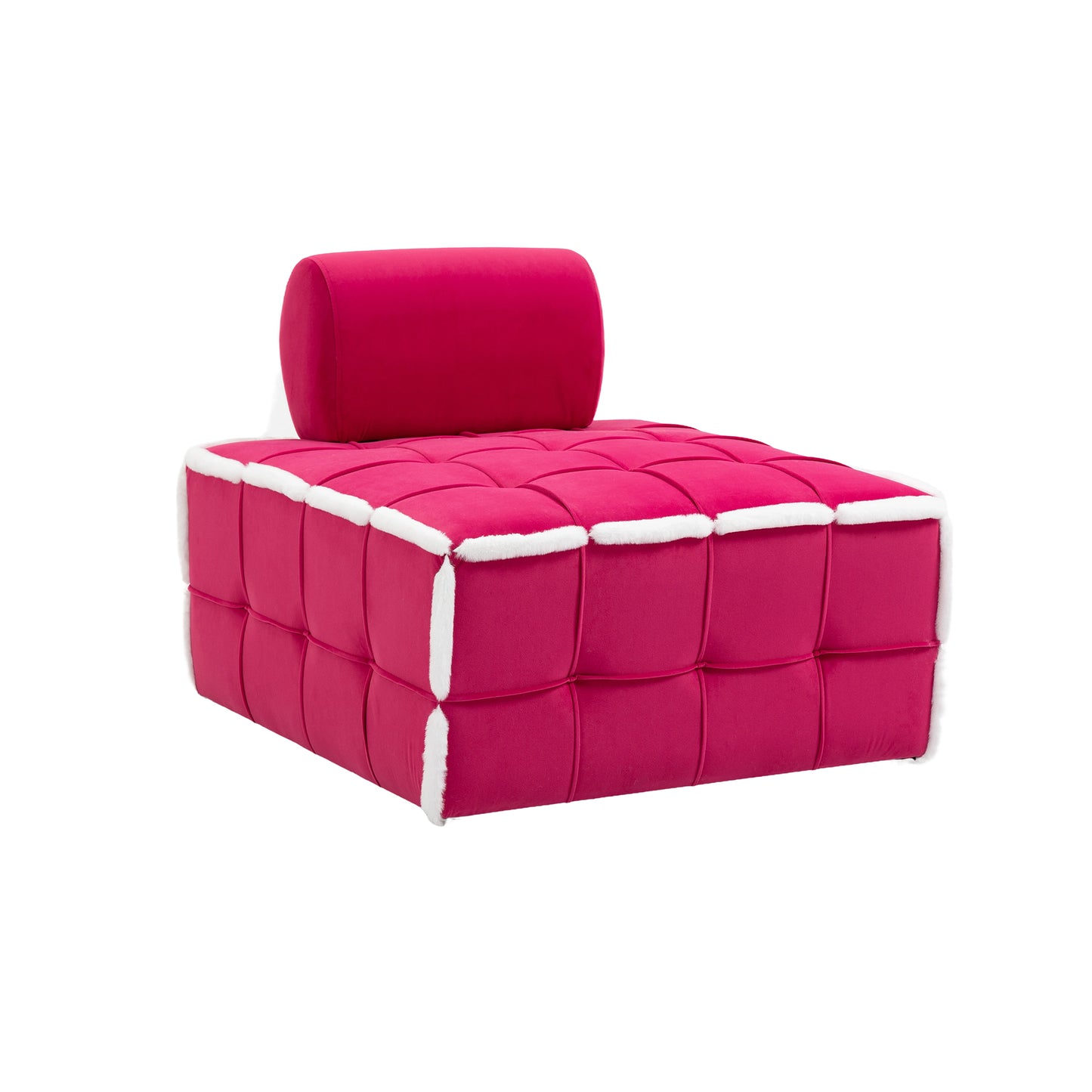 MOONMISS Upholstered Armless Accent Single Lazy Sofa Lounge Arm Chair,Comfy Oversized Leisure Barrel Chairs for Living Room/Office/Meeting-room/Apartment/Bedroom