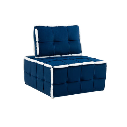 MOONMISS Upholstered Deep Seat Armless Accent Single Lazy Sofa Lounge Arm Chair,Comfy Oversized Leisure Barrel Chairs for Living Room/Office/Meeting-room/Apartment/Bedroom Furniture Set