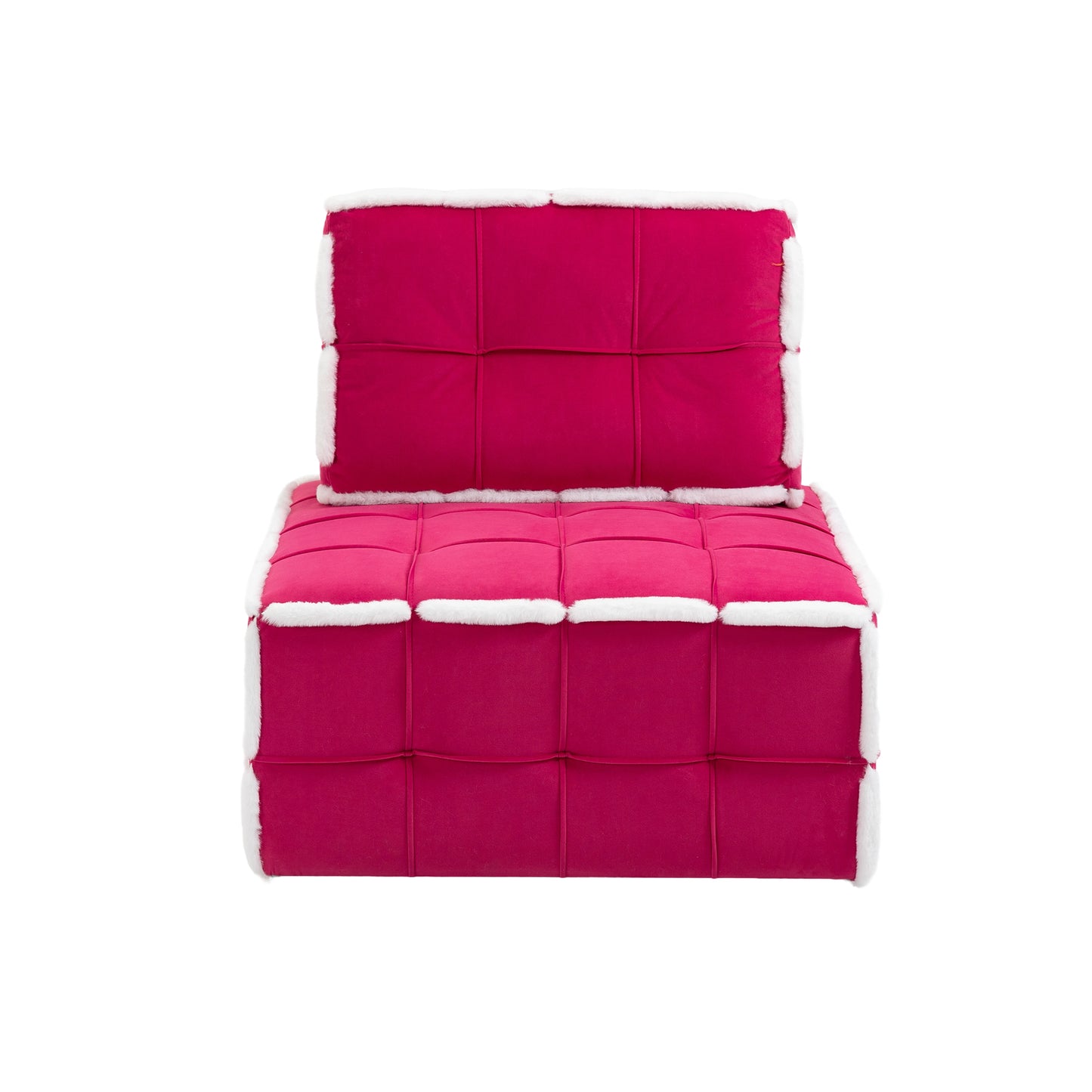 MOONMISS Upholstered Armless Accent Single Lazy Sofa Lounge Arm Chair,Comfy Oversized Leisure Barrel Chairs for Living Room/Office/Meeting-room/Apartment/Bedroom