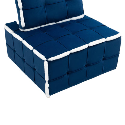 MOONMISS Upholstered Deep Seat Armless Accent Single Lazy Sofa Lounge Arm Chair,Comfy Oversized Leisure Barrel Chairs for Living Room/Office/Meeting-room/Apartment/Bedroom Furniture Set