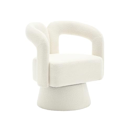 MOONMISS Modern Swivel Accent Chair - Velvet Accent Chair with Round Chair, Mid-Century Chair for Living Room, Bedroom, Office, Waiting Rooms