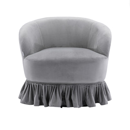 MOONMISS 360 Degree Swivel Barrel Chair, Comfy Round Accent Sofa Chair for Living Room, Swivel Barrel Club Chair, Leisure Arm Chair for Nursery, Hotel, Bedroom, Office, Lounge