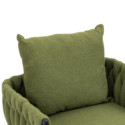 MOONMISS Accent Chair Modern Upholstered Armchair Tufted Chair with Metal Frame, Single Leisure Chairs for Living Room, Bedroom