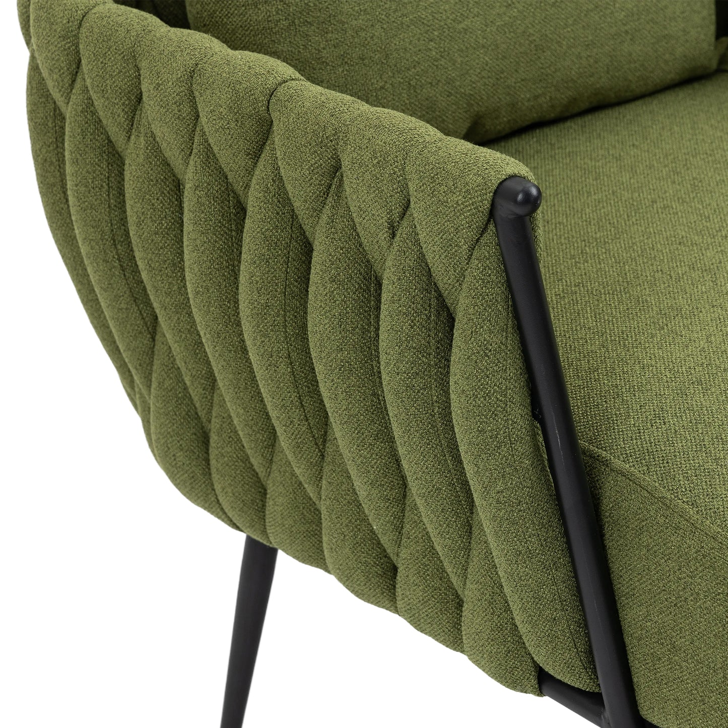 MOONMISS Accent Chair Modern Upholstered Armchair Tufted Chair with Metal Frame, Single Leisure Chairs for Living Room, Bedroom