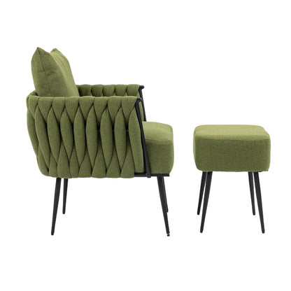 MOONMISS Accent Chair Modern Upholstered Armchair Tufted Chair with Metal Frame, Single Leisure Chairs for Living Room, Bedroom