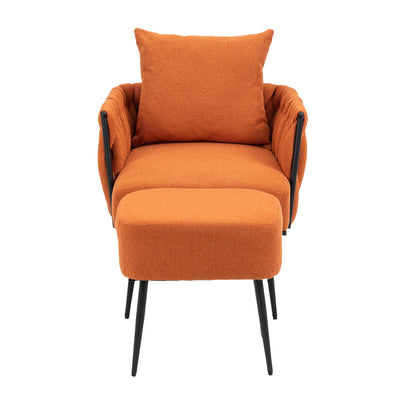 MOONMISS Accent Chair Modern Upholstered Armchair Tufted Chair with Metal Frame, Single Leisure Chairs for Living Room, Bedroom