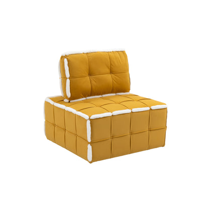 MOONMISS Upholstered Armless Accent Single Lazy Sofa Lounge Arm Chair,Comfy Oversized Leisure Barrel Chairs for Living Room/Office/Meeting-room/Apartment/Bedroom